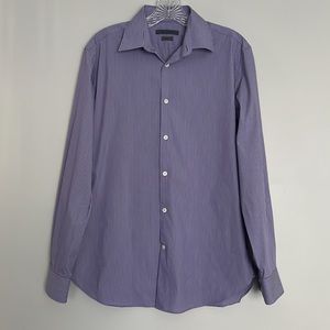 John Varvatos Mens Pinstriped Dress Shirt Sz 15 32/33